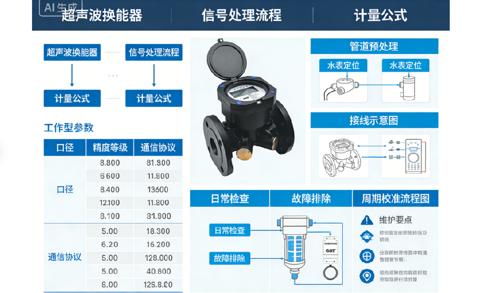 超聲波水表全面技術(shù)指南：原理、選型、安裝與維護