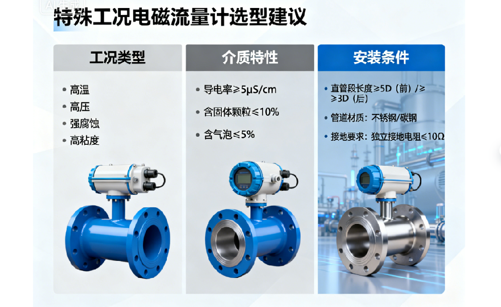 針對特殊工況電磁流量計的選型建議