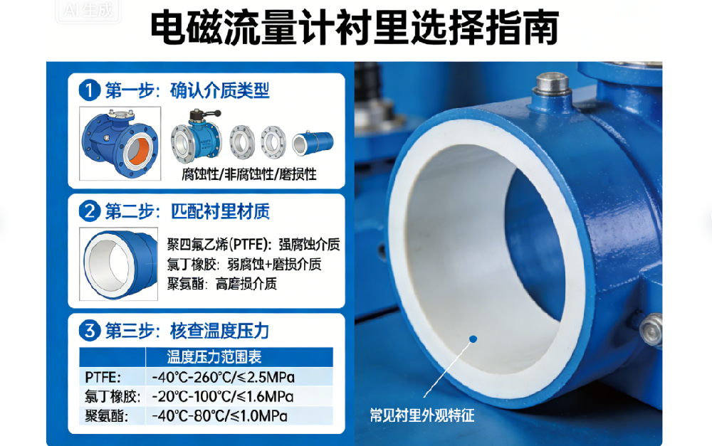 電磁流量計如何選擇襯里?