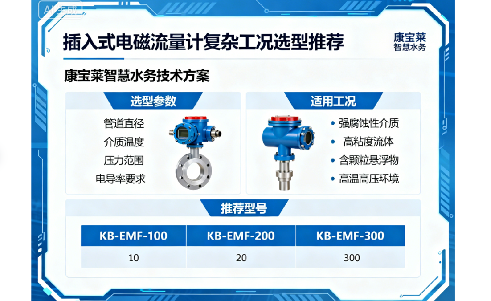 插入式電磁流量計在復雜工況的選型推薦
